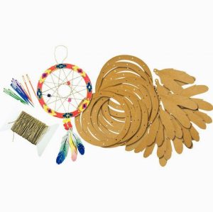 Set of 12 Cardboard Dreamcatcher Crafts