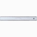 Crystal Clear Plastic 30cm Ruler