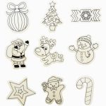 Lot de 9 magnets de Noël à décorer
