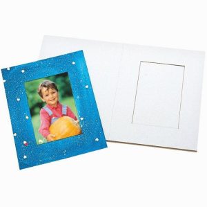 Lot de 10 cadres photo rectangle en carton blanc