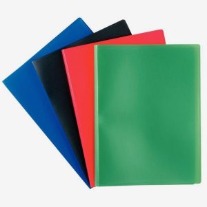 Polypropylene Soft Cover Display Book, 100 Sleeves, Blue
