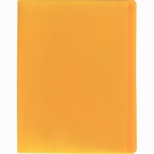 Color Fresh Document Display Book, 80 Pockets, Yellow Orange