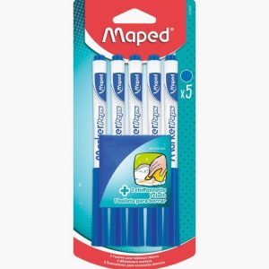 Set of 5 Dry-Erase Markers with Cleaning Cloth Marker'Peps by Maped