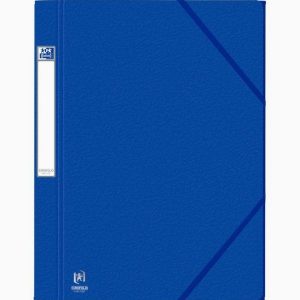 Chemise 3 rabats à élastiques EUROFOLIO Prestige en carte grainée 7/10ème format 24x32 cm bleu foncé