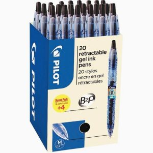 16 + 4 offerts stylos encre gel B2P noirs Pilot