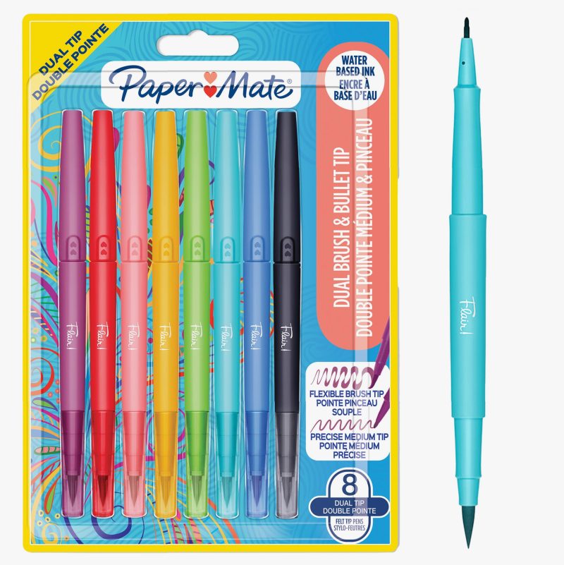 8 feutres double pointe - Papermate Flair™ Dual
