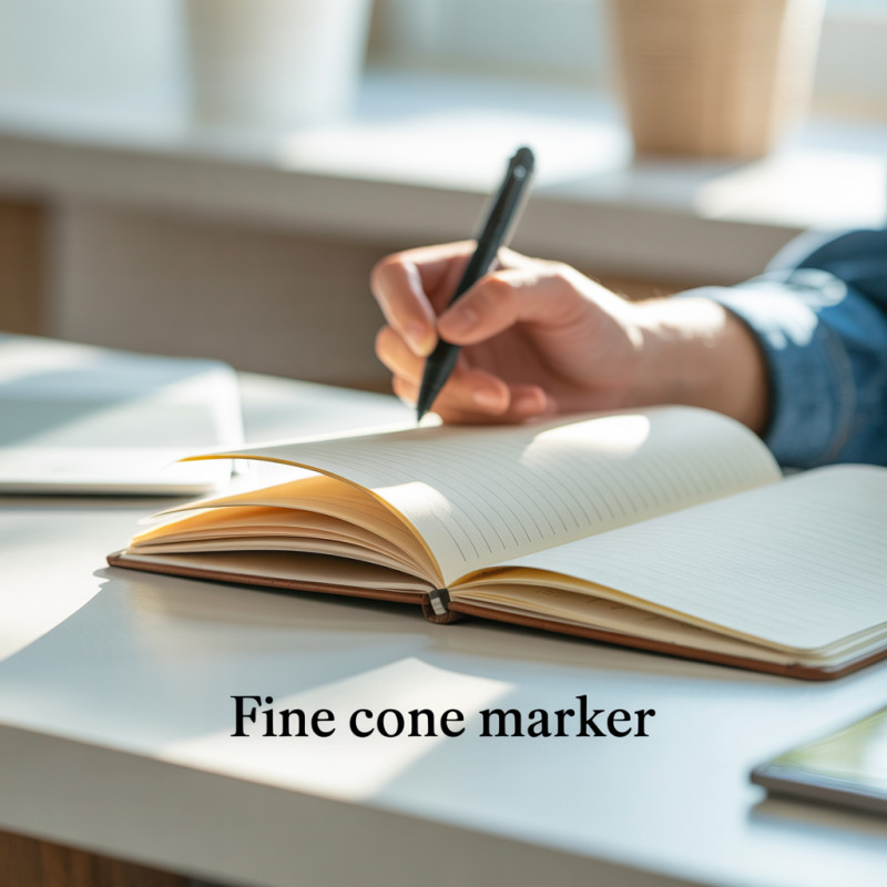 Black Fine Cone Tip Marker – Image 3