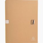 Stretchable kraft file folder with reinforced spine, size 24x32 cm