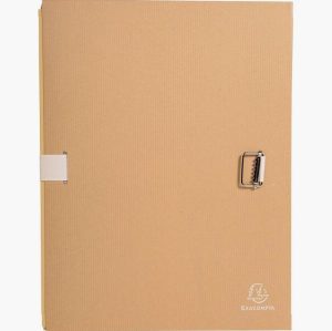 Stretchable kraft file folder with reinforced spine, size 24x32 cm