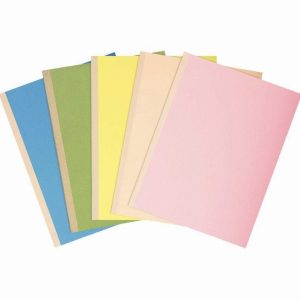 Set of 25 FOREVER Sturdy Folders with Cloth Spine, Assorted Colors
