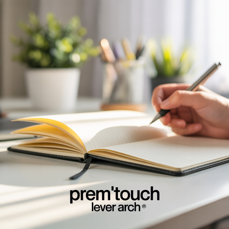 Classeur à levier en plastique PREM'TOUCH format A4 maxi dos 5 cm fuchsia – Image 2