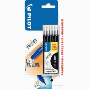 6 recharges de stylos Frixion 0,7mm noir Pilot
