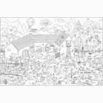 Giant Farm Coloring Poster