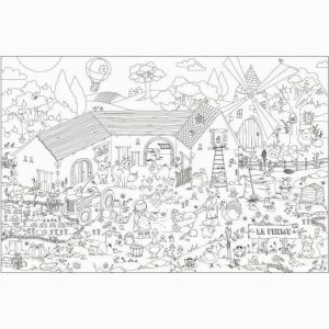Giant Farm Coloring Poster