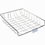 Metal Wire Letter Tray, 6cm Height, With Label Holder, Side Access