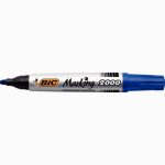 Marqueur permanent pointe ogive corps plastique indélébile bleu