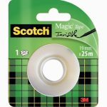 Rouleau adhésif Scotch Magic invisible 19 mm x 25 m