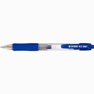 Stylo encre gel K3 rétractable bleu