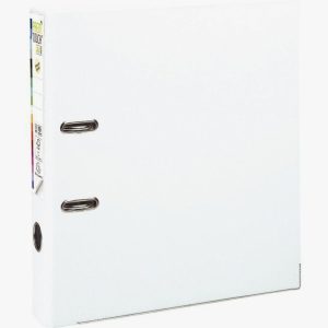 PREM'TOUCH Maxi A4 Plastic Lever Arch File, 5cm Spine, White