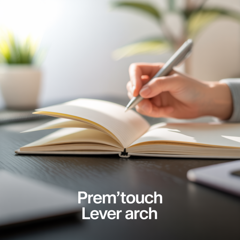 Classeur à levier en plastique PREM'TOUCH format A4 maxi dos 5 cm fuchsia – Image 3