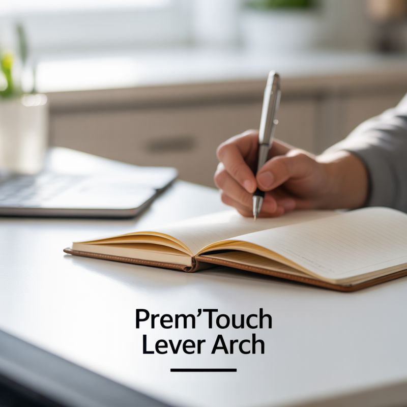 PREM'TOUCH Plastic Lever Arch File, Maxi A4 Size, 8 cm Spine, Medium Blue – Image 2
