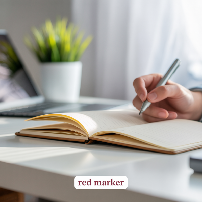 Red Medium-Tip Conical Marker – Image 8