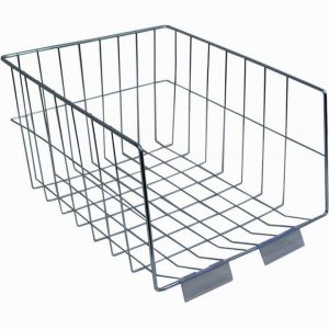 Corbeille à courrier fil métal chromé HT19cm