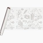 Ocean Mural Roll for Painting, Pre-Drawn Design, 10 x 0.5 m, 120g REH Paper