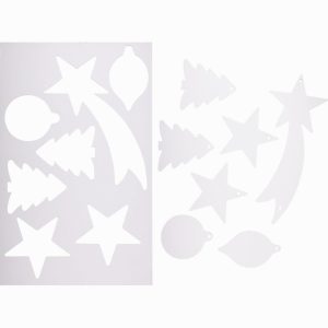 Lot de 35 suspensions de Noël en carton blanc