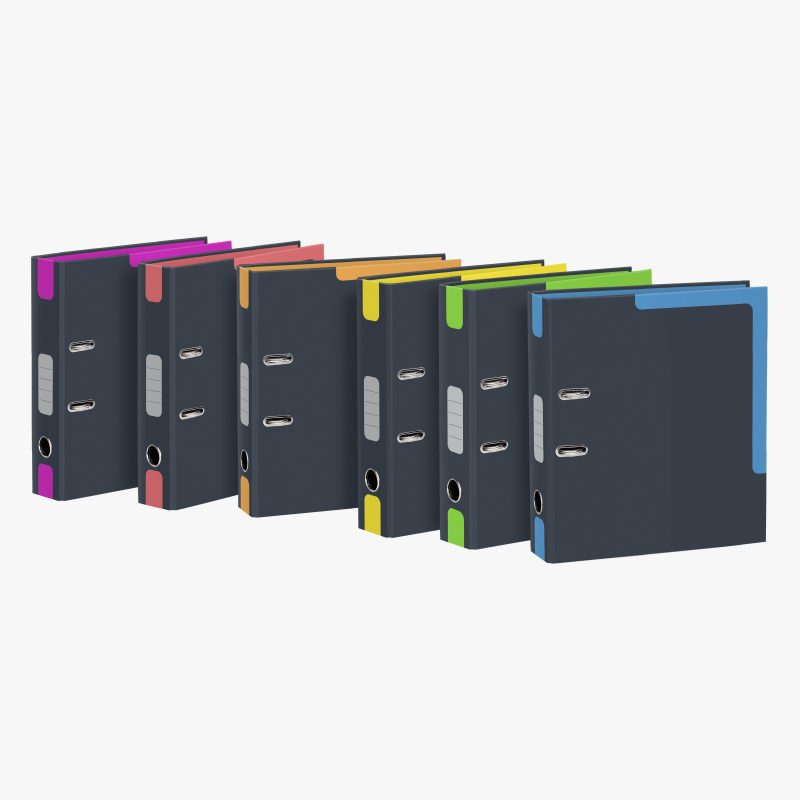 Classeur à levier Coins couleur D7cm Néons assortis