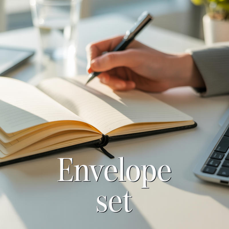 Set of 20 envelopes (82x128mm) paired with 20 blank business cards (90x140mm) – Image 2