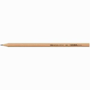 Set of 12 Natural Wood Lacquered Hexagonal HB Graphite Pencils