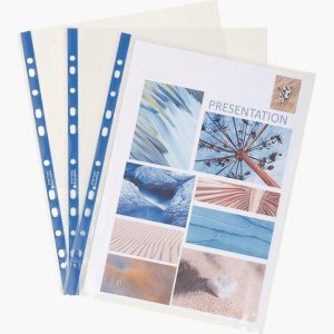 Paquet de 10 pochettes perforées STOP DOC en polypropylène, pour format A4