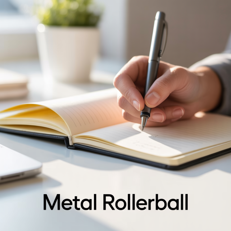 Roller pointe métal 0,5mm bleu – Image 2