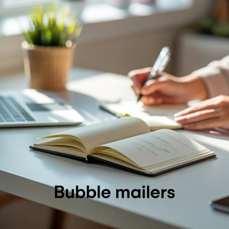 Set of 10 white polyethylene bubble mailers, size 27x36cm – Image 2
