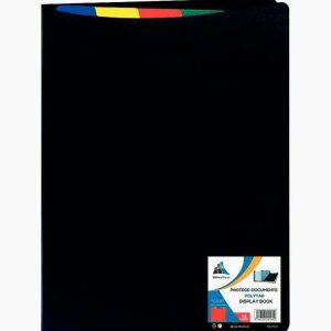 Protège-documents en polypropylène 100 vues noir + 5 intercalaires