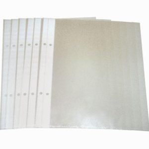 Set of 25 polypropylene punched pockets, 6.5/100 thickness, 17x22 cm size