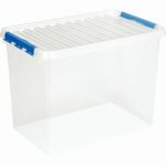 Boîte de rangement avec couvercle QLINE 72L 60x40x42