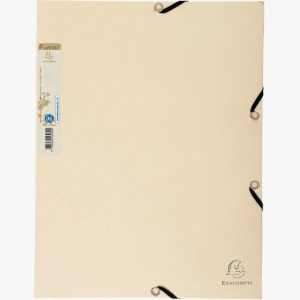 Chemise 3 rabats à élastiques FOREVER en carte recyclée 380g, sable