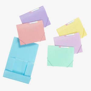 Chemises à élastiques 12x16cm Rainbow Pastel assortis