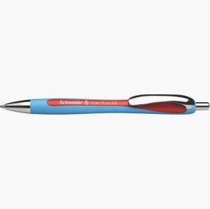 Red Retractable Slider Rave Ballpoint Pen
