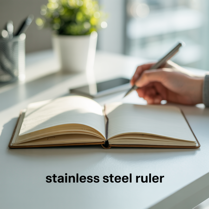 Stainless Steel Double-Sided Ruler 20 cm – Image 2