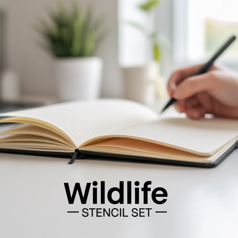 Set of 6 A4 Plastic Stencils, Wild Animal Designs – Image 7