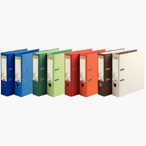 Set of 10 FOREVER lever arch files, 80mm spine, mixed 8 colours