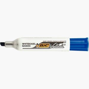 Set of 12 Velleda 1781 Blue Chisel Tip Whiteboard Markers