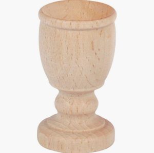 Set of 10 footed egg cups, height 7.2 cm