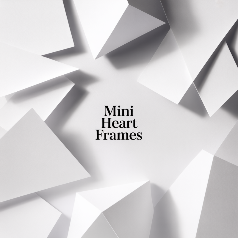 Set of 10 mini heart-shaped cardboard frames for decorating – Image 5