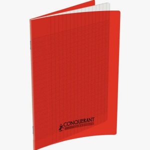 Red School Notebook Conquerant 48 Sheets 17 x 22 cm 90gsm Seyès Ruled