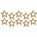 Set of 10 hanging stars with pre-drilled holes