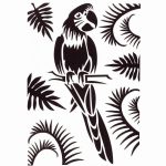 Set of 6 A4 Plastic Stencils, Wild Animal Designs
